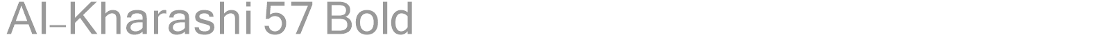 Al-Kharashi 57 Bold font preview